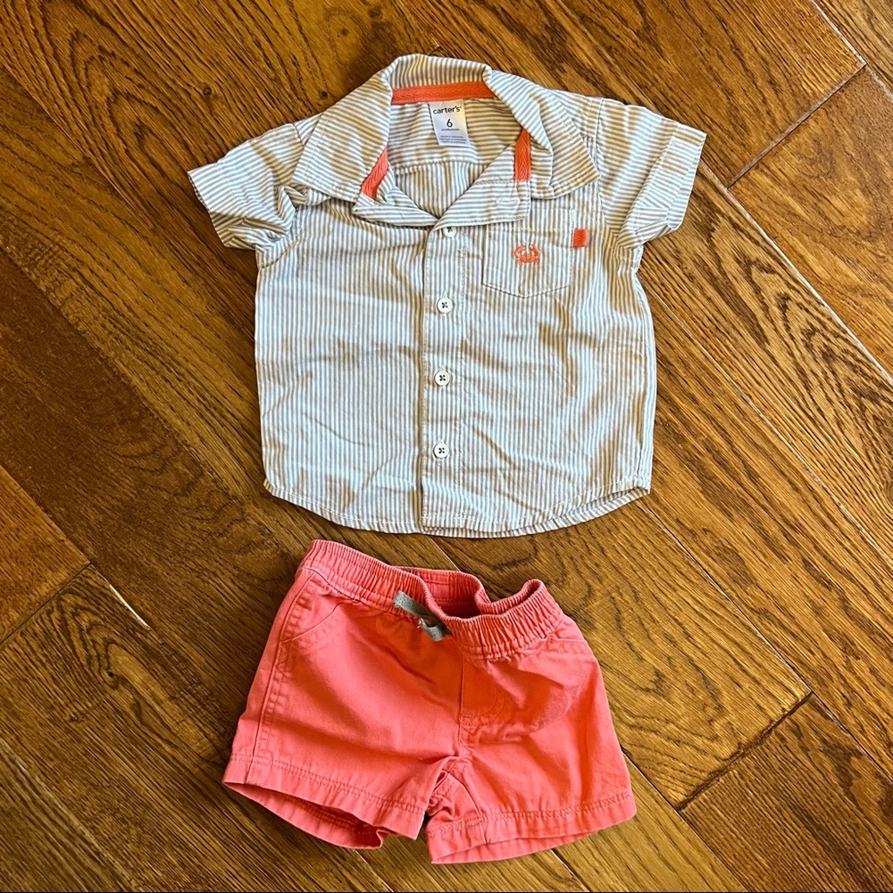 Nautical Crab 6 month Outfit
